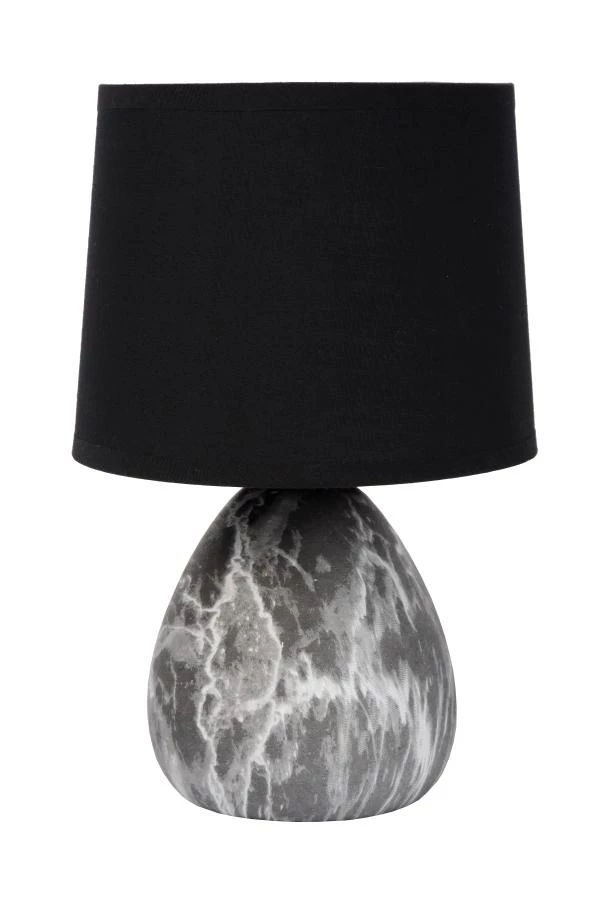Lucide MARMO - Table lamp - Ø 16 cm - 1xE14 - Black - off
